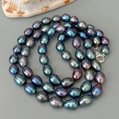 Y·YING Freshwater Black Pearl Long Necklace 32.5"