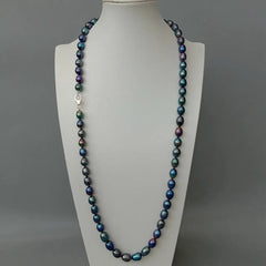 Y·YING Freshwater Black Pearl Long Necklace 32.5"