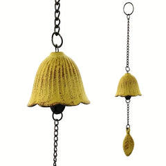 Creative Japanese Cast Iron Wind Chime Hanging Decoration Metal Retro Hanging Leaf Bell Balcony Outdoor Garden Hanging Decorate