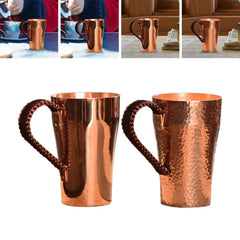 Copper Coffee Mug Drinkware Moscow Mules Cup Large Capacity 400ml Water Mug Handmade Copper Water Cup for Beverage Hosuehold