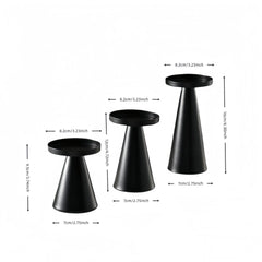 3pcs Candlestick Copper-Plated Tea Candle Light Candlestick Set for Wedding Home Decoration Table Black Candle Holder
