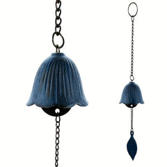 Creative Japanese Cast Iron Wind Chime Hanging Decoration Metal Retro Hanging Leaf Bell Balcony Outdoor Garden Hanging Decorate