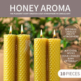 10pcs Natural Beeswax Candles Handmade No Fragrance No Additives Luxury High-End Candles For Candlelight Dinner Wedding Ceremony