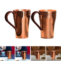 Copper Coffee Mug Drinkware Moscow Mules Cup Large Capacity 400ml Water Mug Handmade Copper Water Cup for Beverage Hosuehold