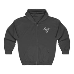 Spark Blue Ocean Light Zip Hoodie — Nautical Surf Logo Full-Zip Sweatshirt