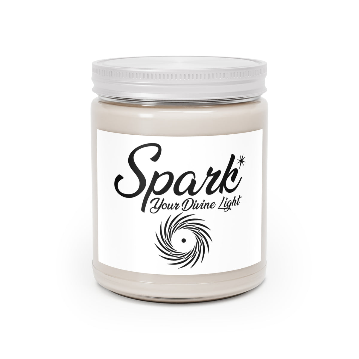 Soy Candle — "Spark Your Divine Light" 9oz Scented Jar