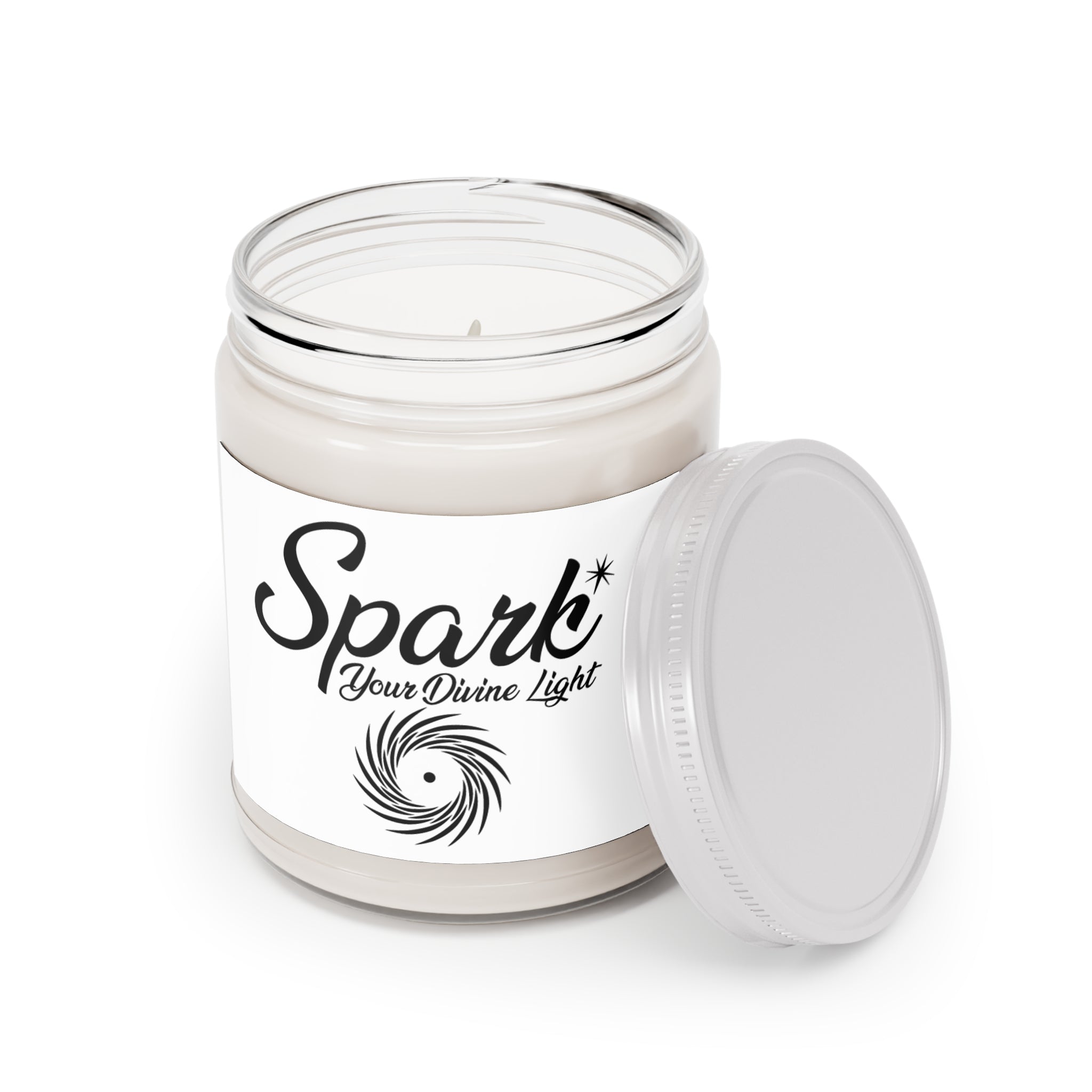 Soy Candle — "Spark Your Divine Light" 9oz Scented Jar
