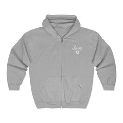 Spark Blue Ocean Light Zip Hoodie — Nautical Surf Logo Full-Zip Sweatshirt