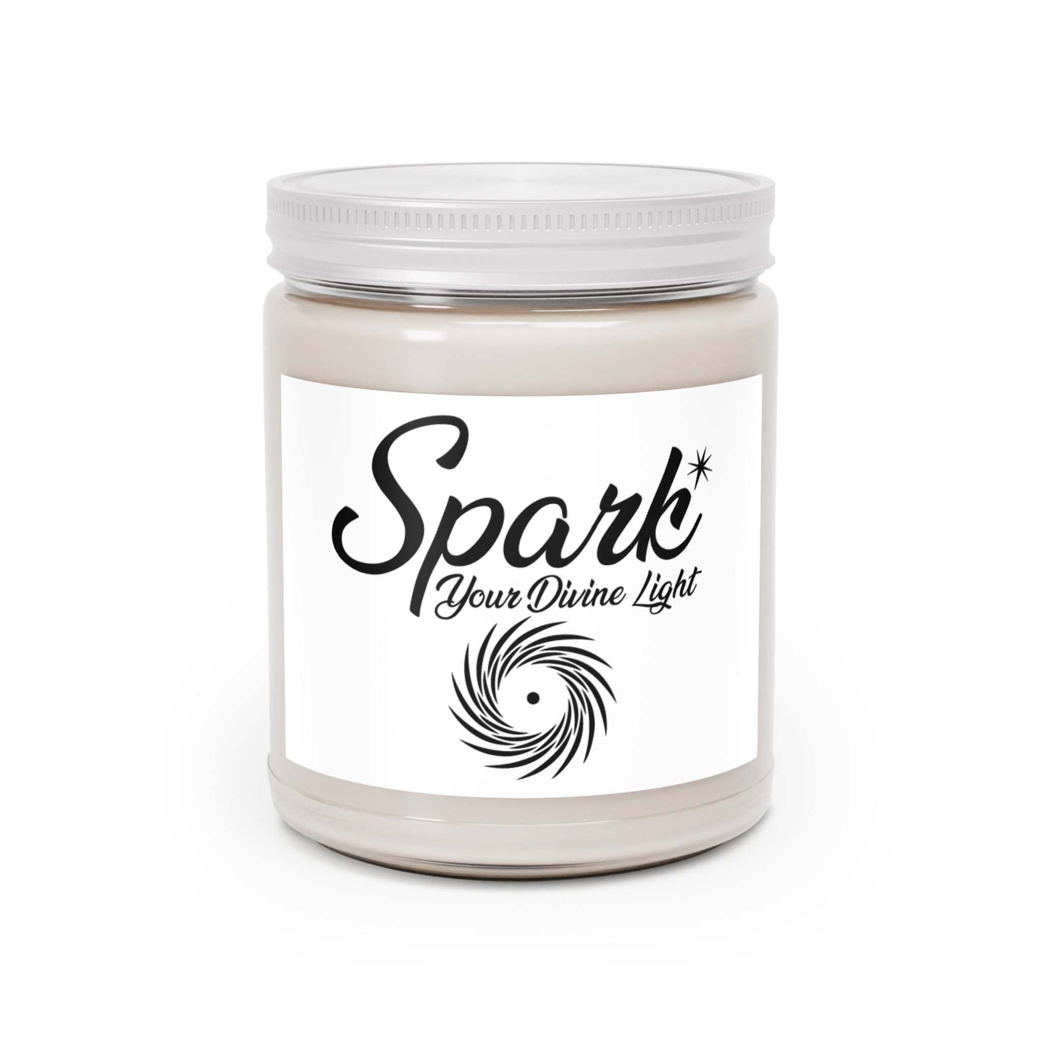Soy Candle — "Spark Your Divine Light" 9oz Scented Jar