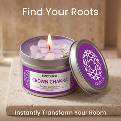 Crown Chakra Scented Candles Sandalwood scent- with Gift Box Spiritual Gifts for Women,Men,Valentines Day Birthday&Anniversary