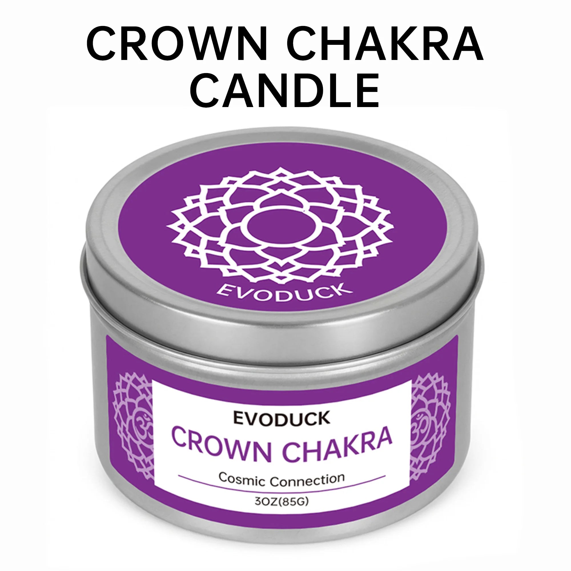 Crown Chakra Scented Candles Sandalwood scent- with Gift Box Spiritual Gifts for Women,Men,Valentines Day Birthday&Anniversary