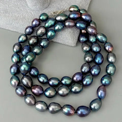 Y·YING  Freshwater Black Pearl Long Necklace 32.5"