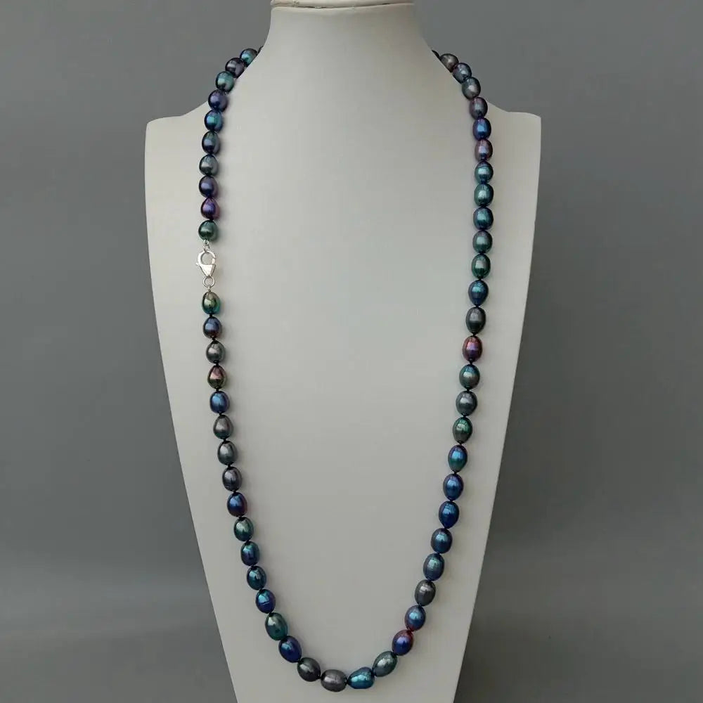 Y·YING  Freshwater Black Pearl Long Necklace 32.5"
