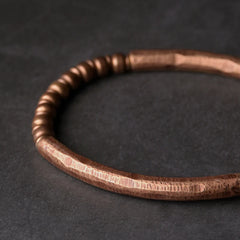 Whole Viking Hammered Pure Copper Bracelet Retro Processed Oxidized Street Rock Style Metal Vajar Unisex Men Women Gift Jewelry