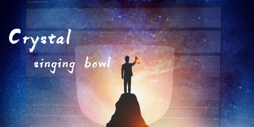 KVKA Chakra Frosted Quartz Crystal Singing Bowl For Meditation Yoga Healing