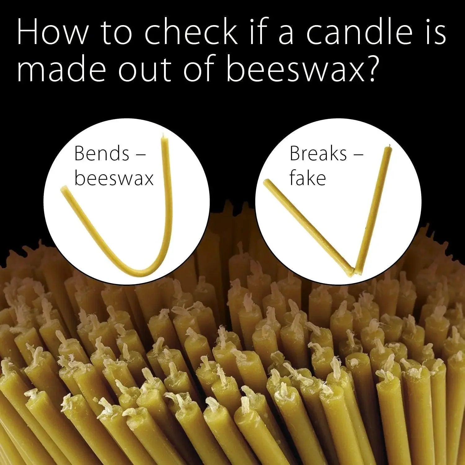 50-300Pcs Natural Beeswax Candles Decorative Hanukkah Candles Beeswax Birthday Candles for Church Prayer Cake Christmas 6.29in