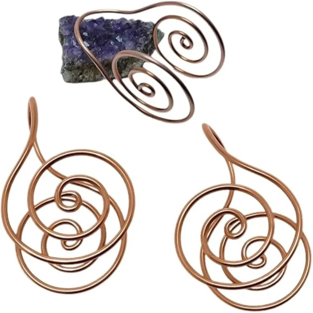Adjustable Copper Palm Ring Handmade Jewelry Accessories Spiral Palm Ring Portable Copper Cuff for Meditation & Energy Healing
