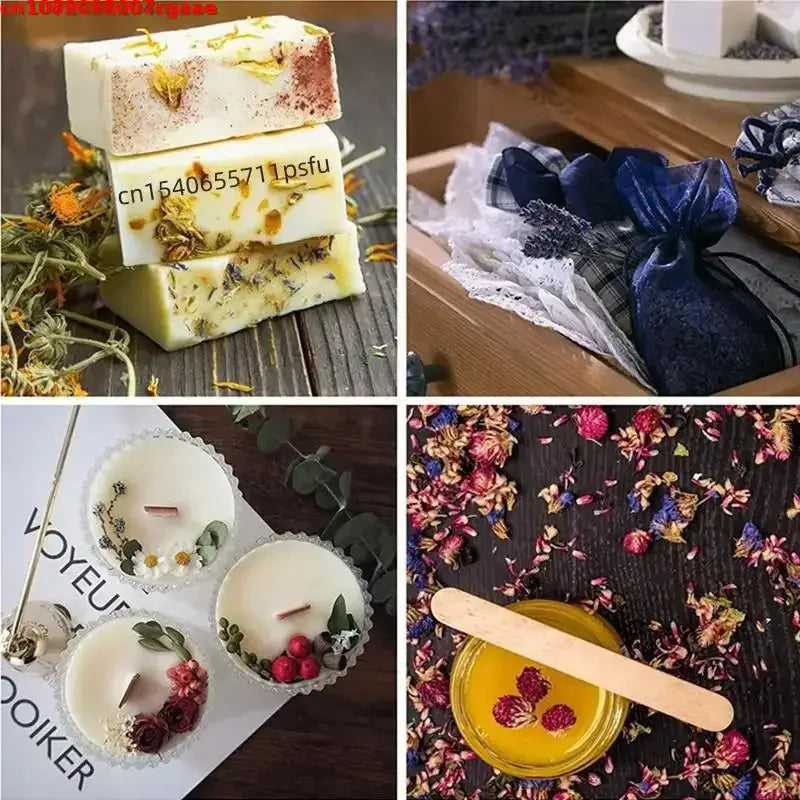 200g Natural Dried Flowers Chamomile/Rose/Butterfly Orchid/Jasmine/lavender Aromatherapy, Sachet, Soap Candle Making Home Decor