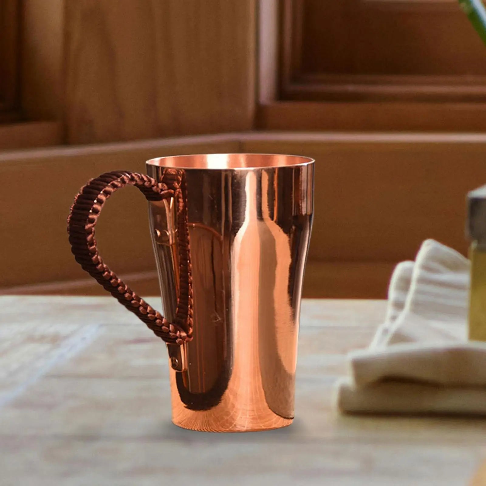Copper Coffee Mug Drinkware Moscow Mules Cup Large Capacity 400ml Water Mug Handmade Copper Water Cup for Beverage Hosuehold