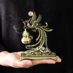 Creative Mini Alloy Phoenix Hanging Incense Burner Incense Holder Yoga Room Indoor Aroma Burners Home Fragrance Decor