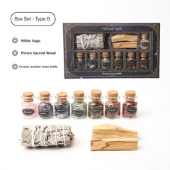 Aromatherapy gift box set for space purification, decompression, Peru's Sacred Wood, Witchcraft Crystal, Home fragrance set box,