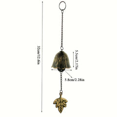 Creative Japanese Cast Iron Wind Chime Hanging Decoration Metal Retro Hanging Leaf Bell Balcony Outdoor Garden Hanging Decorate