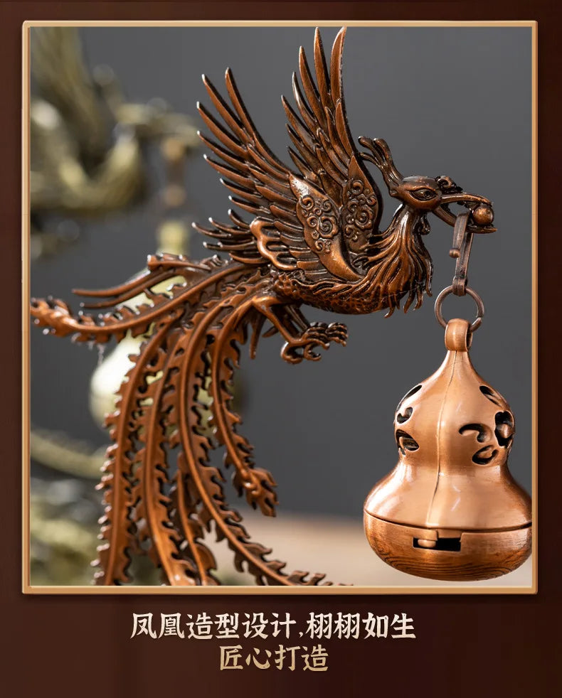 Creative Mini Alloy Phoenix Hanging Incense Burner Incense Holder Yoga Room Indoor Aroma Burners Home Fragrance Decor