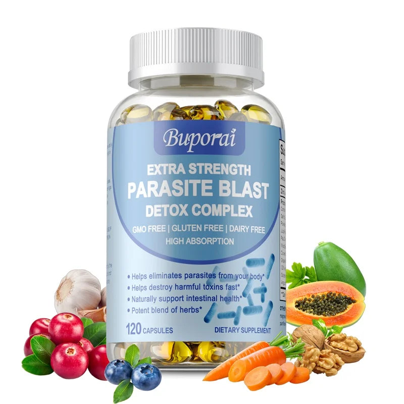 Parasite Blast Detox Complex - Supports Intestinal Health, Eliminates Parasites, Promotes Metabolism, and Enhances Immunity
