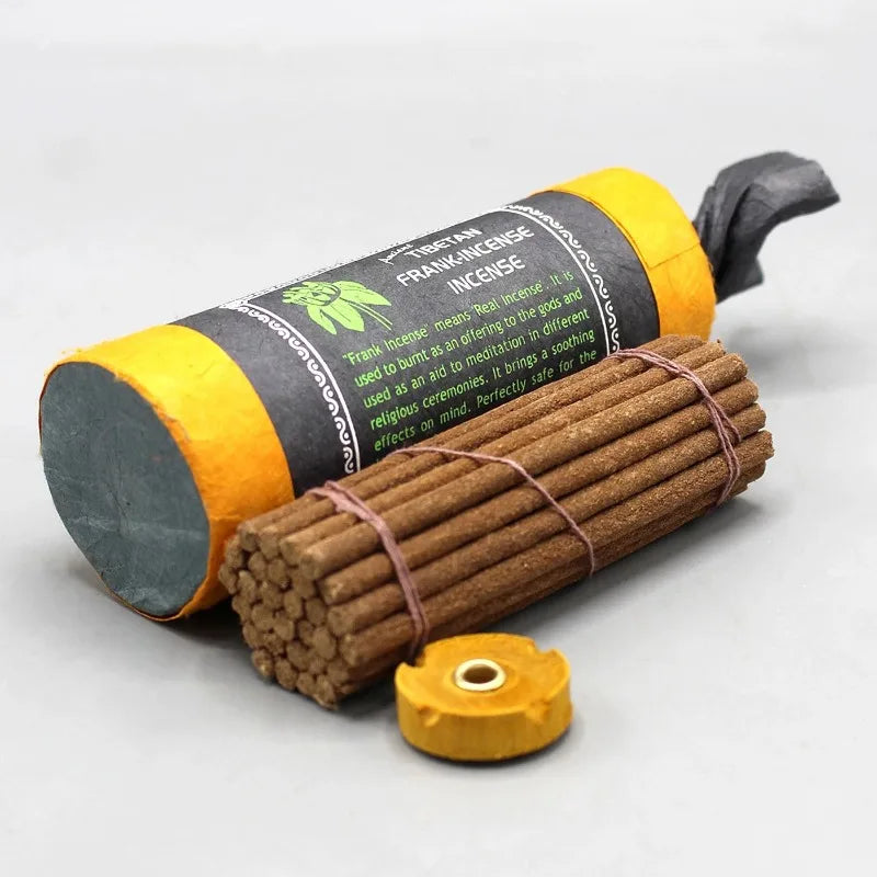 30PC Nepal Handmade Incense Sticks Ancient Tibetan Fragrance Colored Short Tube Thick Thread Incense Cedar Palo Santo White Sage