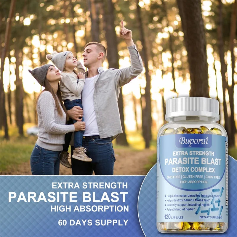 Parasite Blast Detox Complex - Supports Intestinal Health, Eliminates Parasites, Promotes Metabolism, and Enhances Immunity
