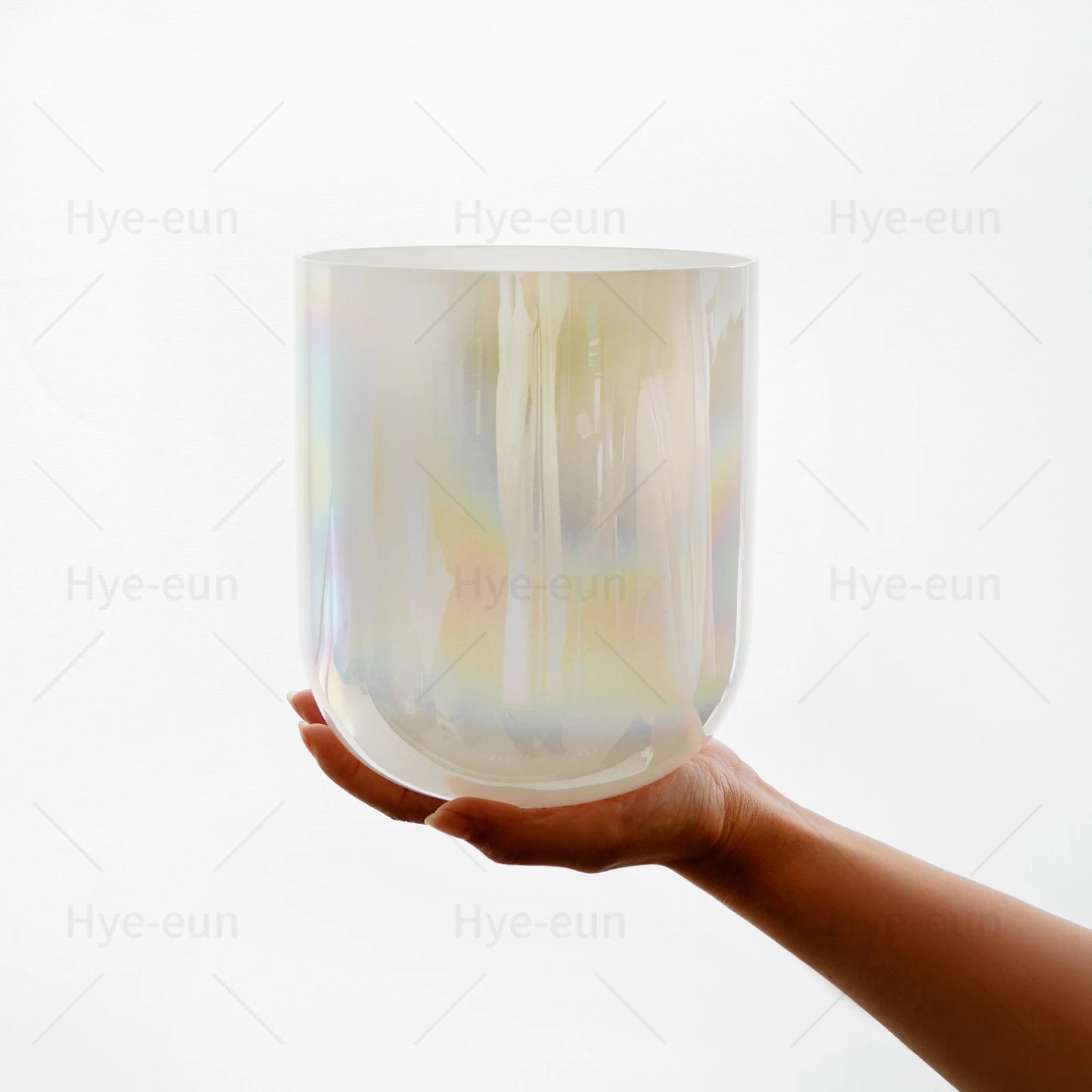 KVKA Chakra Frosted Quartz Crystal Singing Bowl For Meditation Yoga Healing