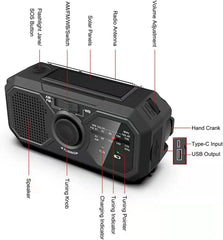 Portable Solar Radio, Emergency Kits first Aid Radio with Crank, Dynamo AM/FM Radio,Blackout  Power station,USB Phone Charger
