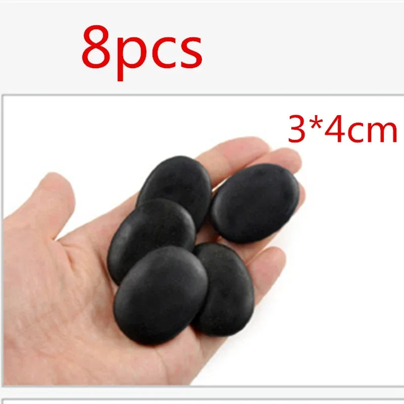 7x11cm 9x7cm 8x8cm Hot Stone Massage lava Stones Natural Energy Massage Spa Stones Set Rock Basalt Wholesale Body Health Care