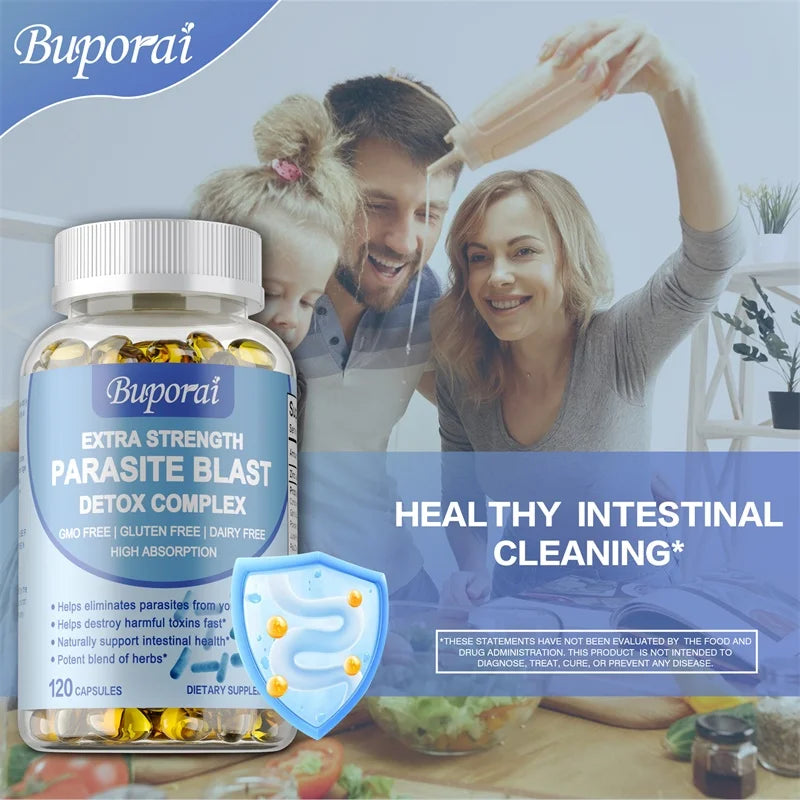 Parasite Blast Detox Complex - Supports Intestinal Health, Eliminates Parasites, Promotes Metabolism, and Enhances Immunity