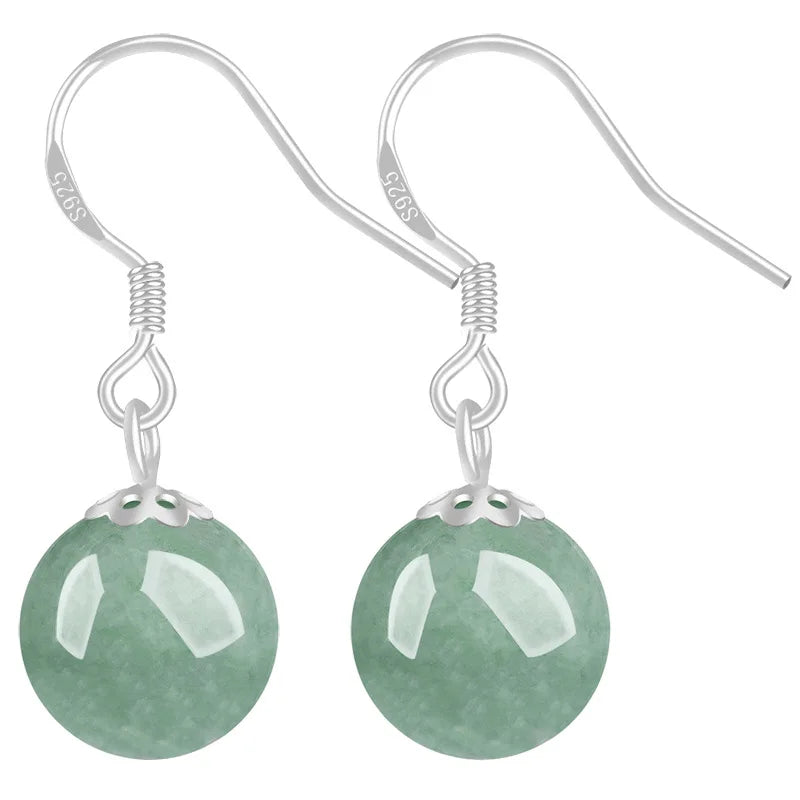 Natural White Jade Crescent Hoop Earrings Women Fine Jewelry Genuine Hetian Jades Nephrite Crescent Moon Dangle Earring
