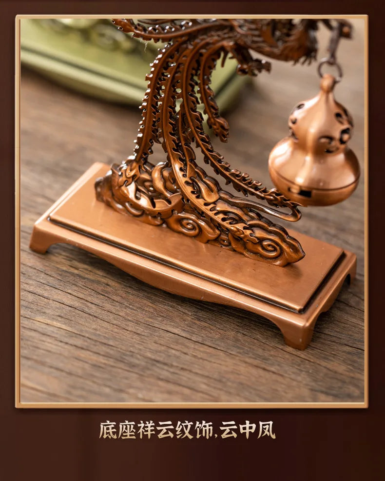 Creative Mini Alloy Phoenix Hanging Incense Burner Incense Holder Yoga Room Indoor Aroma Burners Home Fragrance Decor