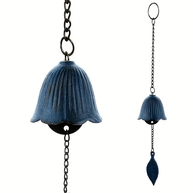 Creative Japanese Cast Iron Wind Chime Hanging Decoration Metal Retro Hanging Leaf Bell Balcony Outdoor Garden Hanging Decorate