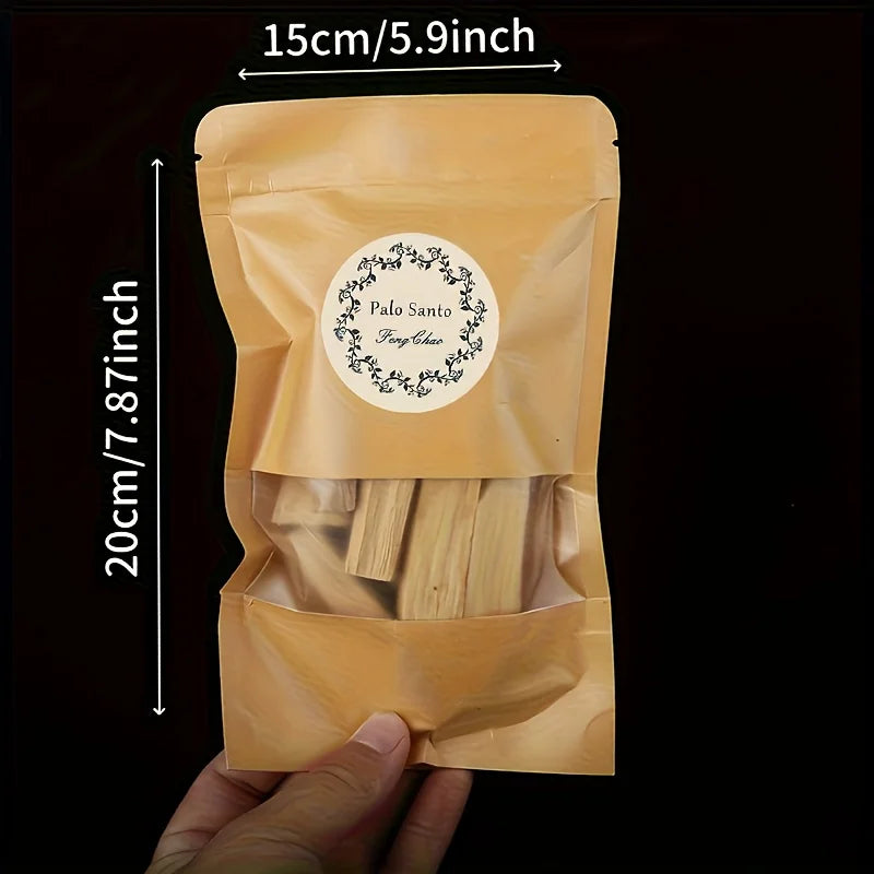 30g Peruvian Sacred Wood Incense Sticks, Packaged in a Highly Sealed Kraft Paper Bag, Unique Label, Natural Incense Sticks Palo Santo, for Powerful Purification, Amulets, Relaxation, Stress Relief, Meditation, Rituals, Gifts