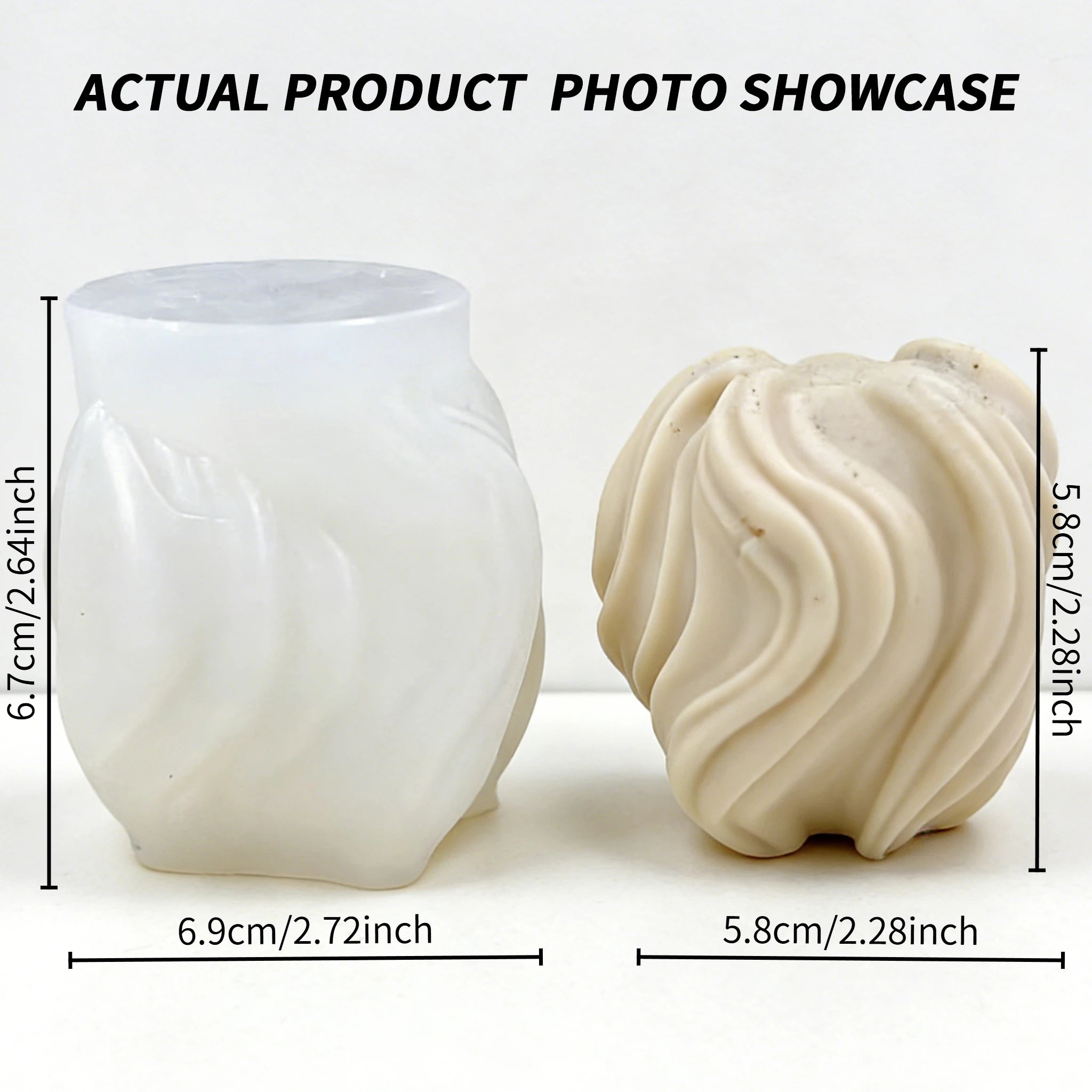 Geometric cylindrical candle molds, with a three-dimensional texture for easy demolding; perfect for trendy European-style aroma