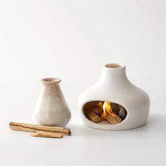 Ceramic Incense Burner Pallo Santo Holder Sage Burning Tray Bracket Peru Sacred Wood Aromatherapy Burner