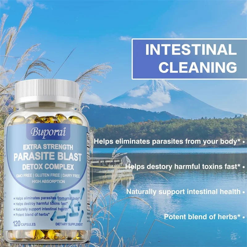 Parasite Blast Detox Complex - Supports Intestinal Health, Eliminates Parasites, Promotes Metabolism, and Enhances Immunity