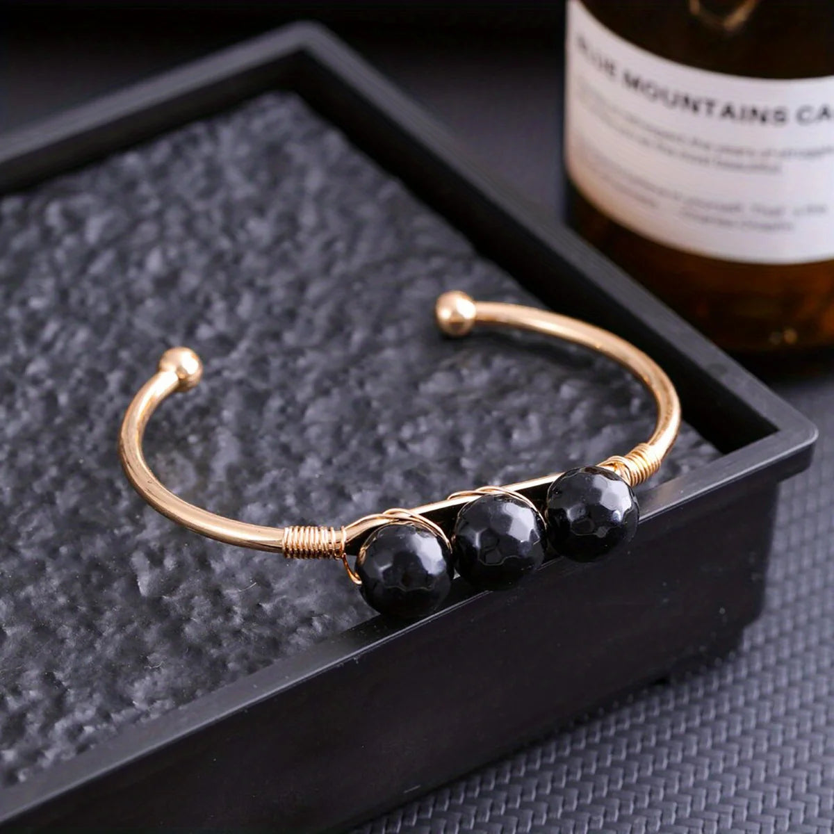 YEEVAA 1pc Natural Crystal Bracelet Irregular Raw Stone Copper Wire Wrapped Chakra Healing Balance Gemstone Bangle Jewelry Gift