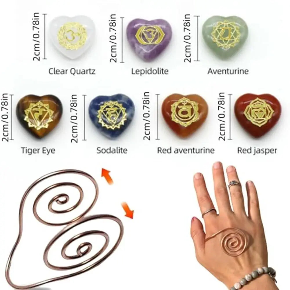 Adjustable Copper Palm Ring Handmade Jewelry Accessories Spiral Palm Ring Portable Copper Cuff for Meditation & Energy Healing