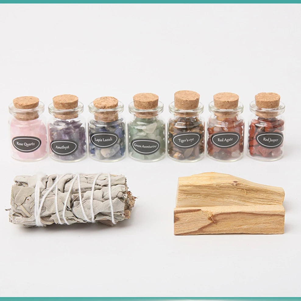 Aromatherapy gift box set for space purification, decompression, Peru's Sacred Wood, Witchcraft Crystal, Home fragrance set box,