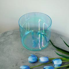 KVKA Chakra Frosted Quartz Crystal Singing Bowl For Meditation Yoga Healing