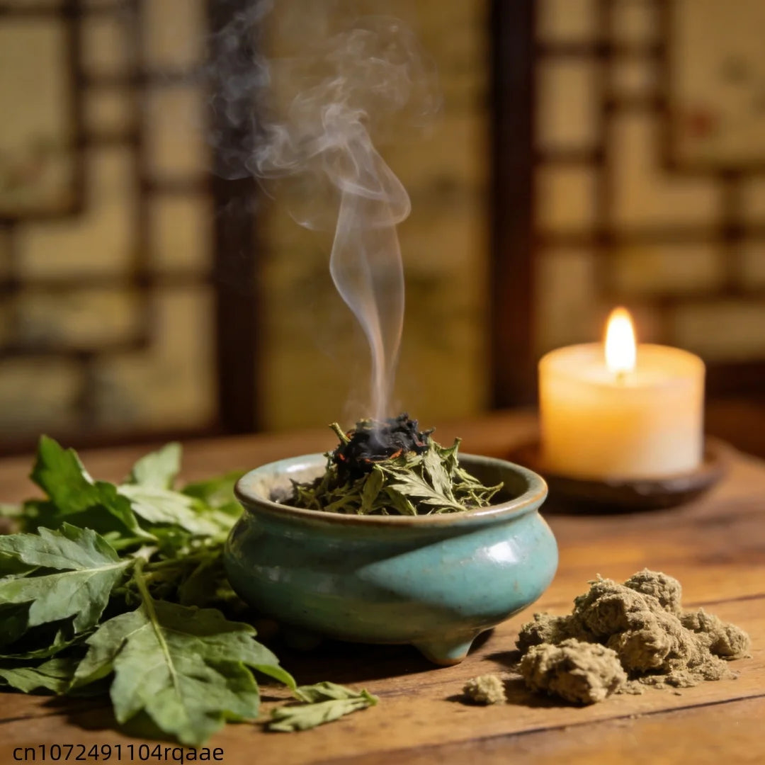 Premium Dried Mugwort Leaves Natural Wormwood Artemisia Argyi for Moxibustion Foot Bath Spa Relaxation Long Lasting Reed Diffuse