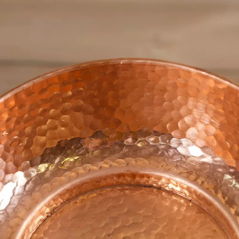 Red Copper Aromatherapy Dish,Engraving Hammer Texture Incense Pile Plate,Tibetan Religious Item Tray Desktop Altars Decorative
