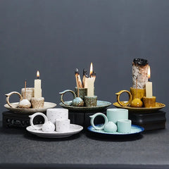 4 in 1 Ceramic Palo Santo Sticks Holder Incense Burner Sage Holder Incense Holders Ash Catcher Tray for Meditation Yoga Room