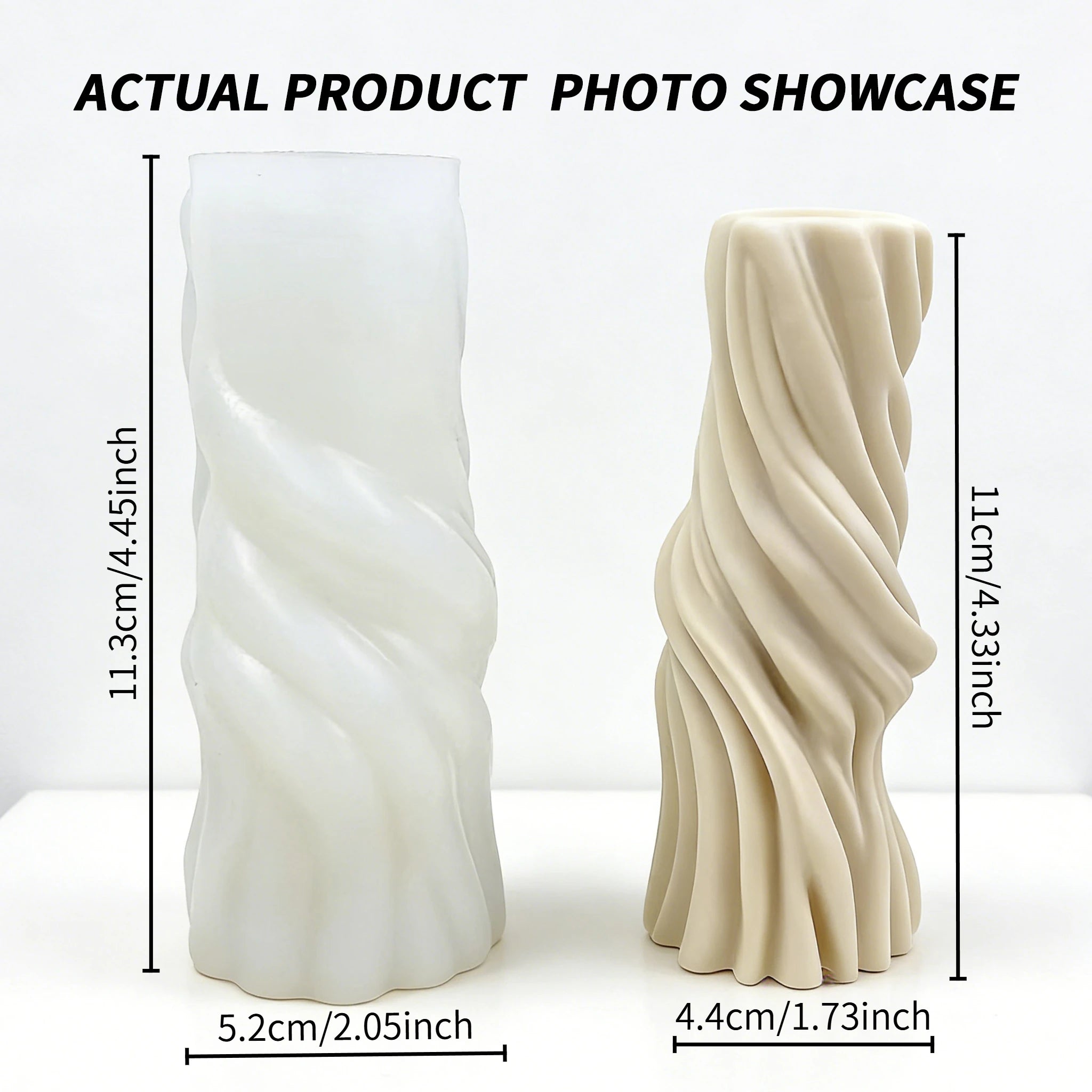 Geometric cylindrical candle molds, with a three-dimensional texture for easy demolding; perfect for trendy European-style aroma