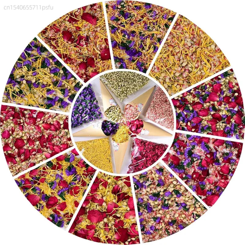 200g Natural Dried Flowers Chamomile/Rose/Butterfly Orchid/Jasmine/lavender Aromatherapy, Sachet, Soap Candle Making Home Decor